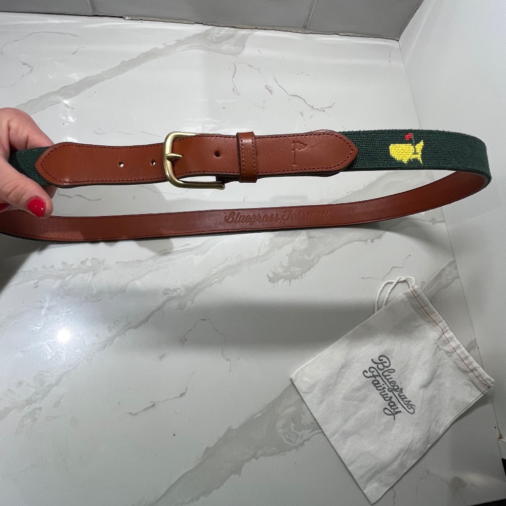Masters Belt new custom needlepoint